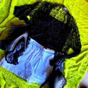 Vintage St Tropez West Webbed Tie Front Cardigan